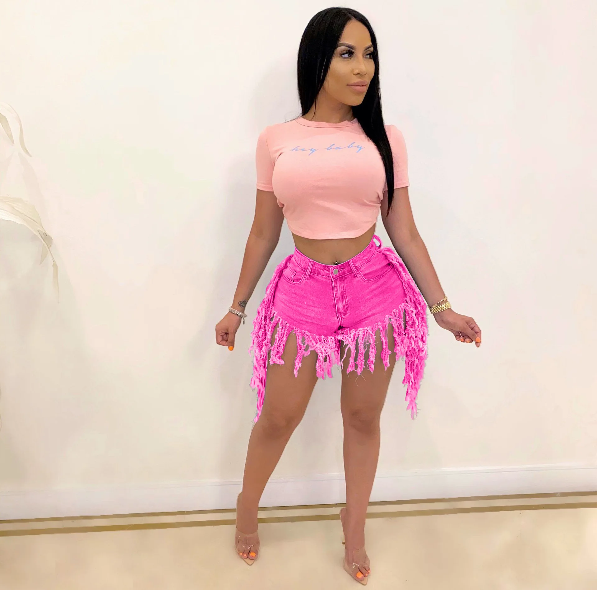 2020 summer women zipper fly washed tassel hem regular denim short pants classic streetwear fashion shorts jeans
2020 summer women zipper fly washed tassel hem regular denim short pants classic streetwear fashion shorts jeans