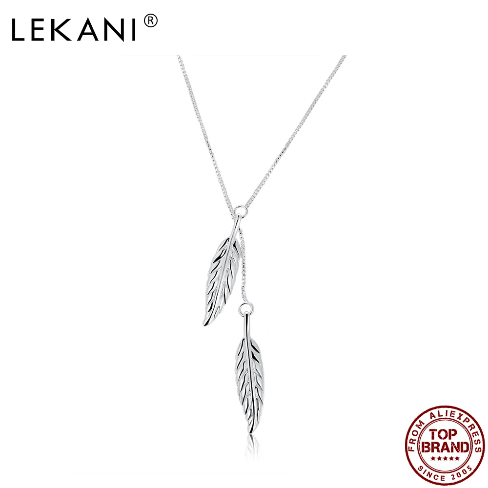 LEKANI Double Leaves Pendant Necklace For Women White Exquisite Small Plants Necklaces Female Party Fashion Jewelry Recommend
LEKANI Double Leaves Pendant Necklace For Women White Exquisite Small Plants Necklaces Female Party Fashion Jewelry Recommend