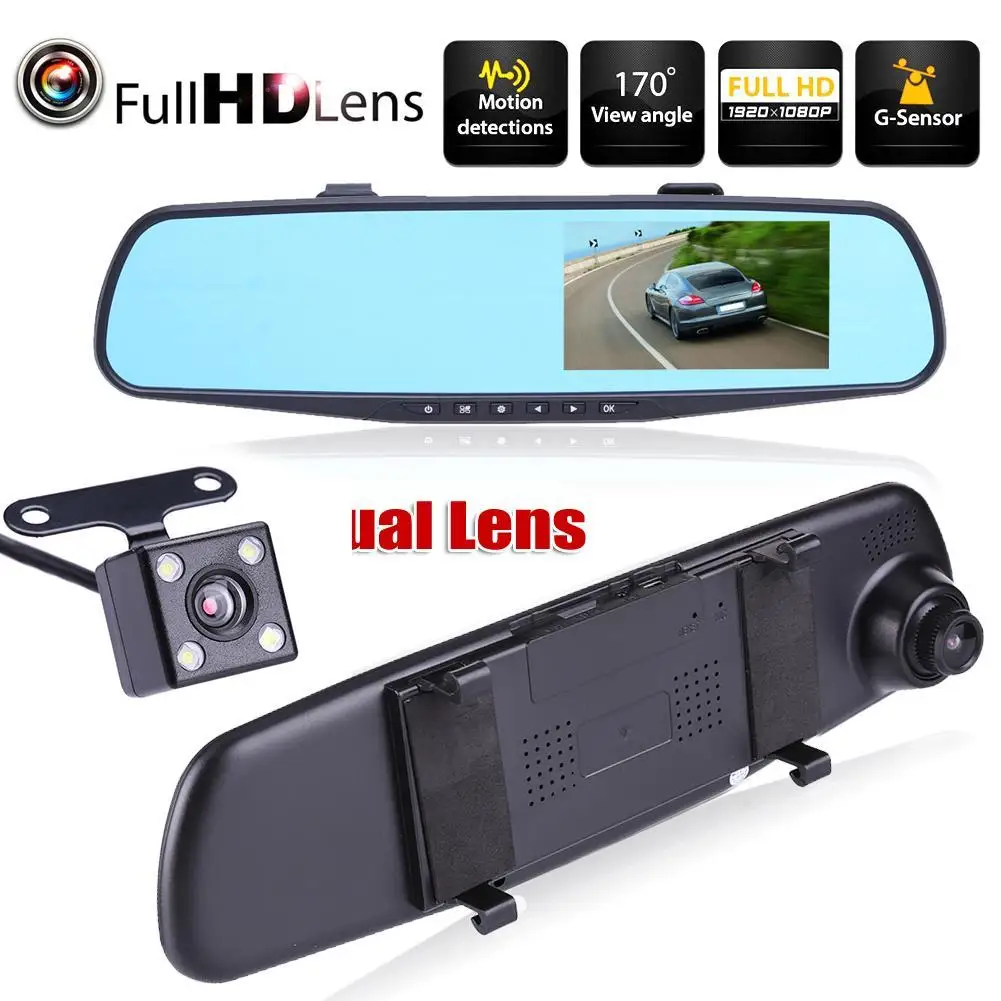 VODOOL Car DVR Dash Camera Rear View Dual Lens 1080P 4.3 inch Full HD Cycle Recording Dash Cam Video Recorder Dashcam
VODOOL Car DVR Dash Camera Rear View Dual Lens 1080P 4.3 inch Full HD Cycle Recording Dash Cam Video Recorder Dashcam