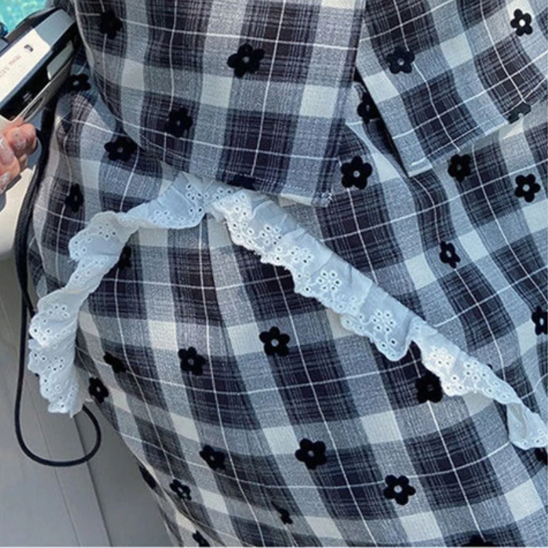 Dress Sets Women Summer Plaid Lace Vintage Short Sleeve High Waist Fashion Streetwear Japanese Style Loose College Female Soft
Dress Sets Women Summer Plaid Lace Vintage Short Sleeve High Waist Fashion Streetwear Japanese Style Loose College Female Soft