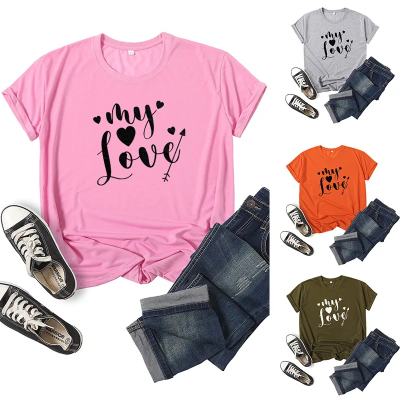 My Love Letter Print Women T Shirt Short Sleeve O Neck Loose Women Tshirt Ladies Tee Shirt Tops Clothes Camisetas Mujer
My Love Letter Print Women T Shirt Short Sleeve O Neck Loose Women Tshirt Ladies Tee Shirt Tops Clothes Camisetas Mujer