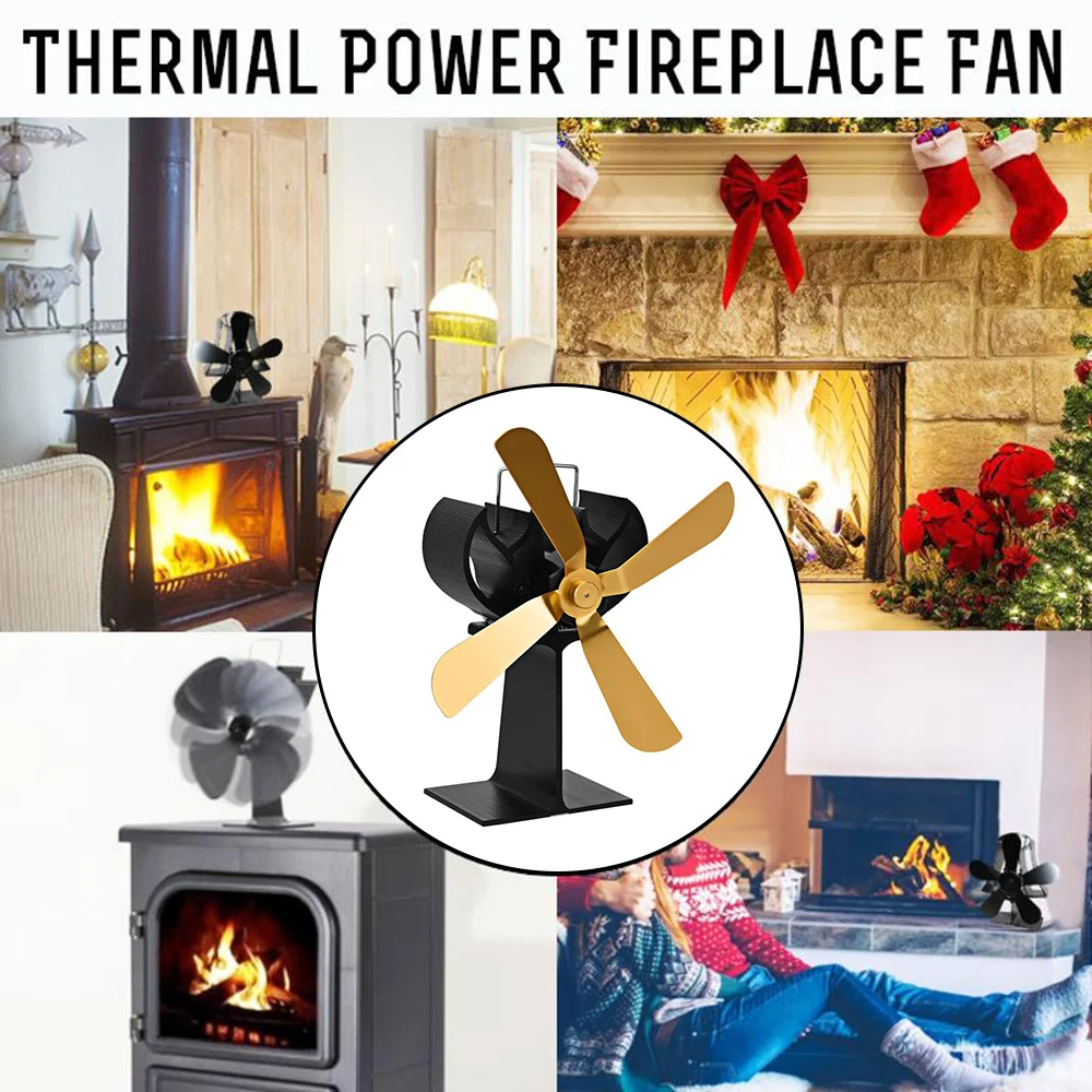 Quiet Fireplace Fan 4 Blade Heat Powered Stove Fan for Wood/Log Burner/Fireplace Efficient Heat Distribution Fuel Saving
Quiet Fireplace Fan 4 Blade Heat Powered Stove Fan for Wood/Log Burner/Fireplace Efficient Heat Distribution Fuel Saving