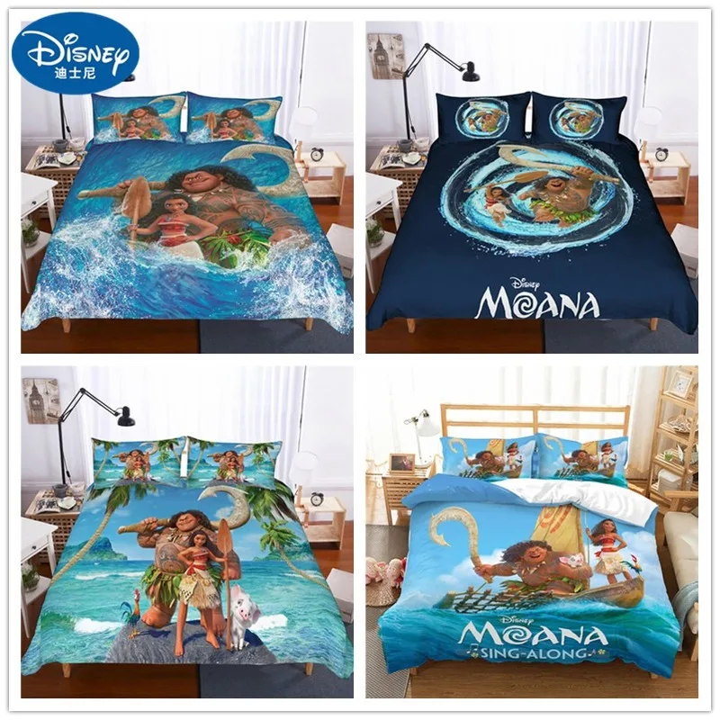 Комплект постельного белья Disney Моана принцесса пуховое одеяло Чехол Наволочка