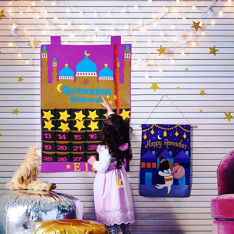 2021 Newest Ramadan Mubarak 30days Advent Calendar Hanging Felt Countdown Calendar for Kids Gifts Ramadan Decorations Supplies
2021 Newest Ramadan Mubarak 30days Advent Calendar Hanging Felt Countdown Calendar for Kids Gifts Ramadan Decorations Supplies