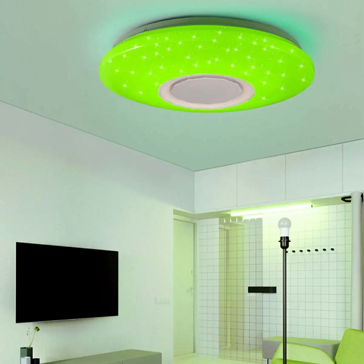 Modern RGB LED Ceiling Lights Home lighting 36cm 60W APP bluetooth Music Light Bedroom Lamps Smart Ceiling Lamp + Remote Control
Modern RGB LED Ceiling Lights Home lighting 36cm 60W APP bluetooth Music Light Bedroom Lamps Smart Ceiling Lamp + Remote Control