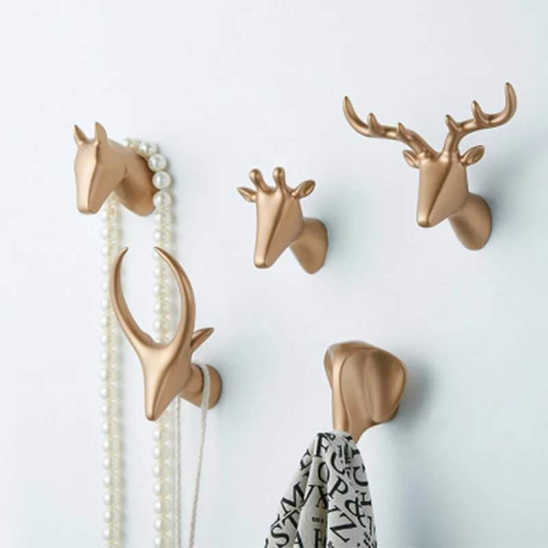 Creative Resin animal head Wall Hooks Clothes Hanger Coat Hook Decorative Key Holder Hat Scarf Handbag Storage Hanger Rack 
Creative Resin animal head Wall Hooks Clothes Hanger Coat Hook Decorative Key Holder Hat Scarf Handbag Storage Hanger Rack