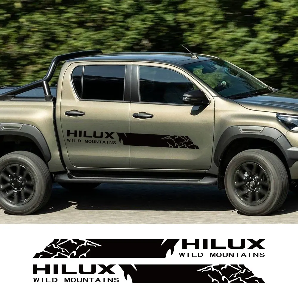 Toyota Hilux Vigo Revo пикап дверь боковые полосы наклейка для грузовика дикие горы