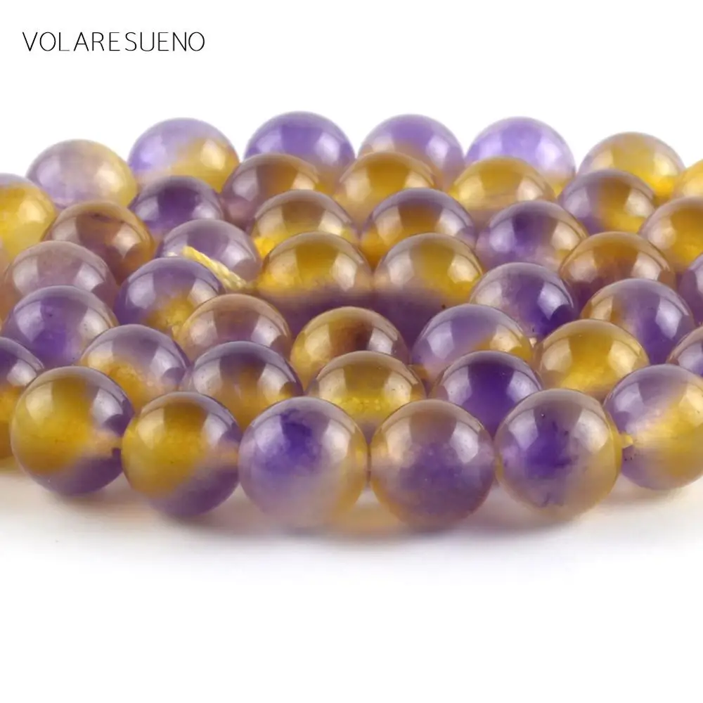 Natural Stone Ametrines Purple Yellow Crystal Stone Round Beads Spacer Beads For Jewelry Making 6-10mm Diy Bracelets Jewelley15
Natural Stone Ametrines Purple Yellow Crystal Stone Round Beads Spacer Beads For Jewelry Making 6-10mm Diy Bracelets Jewelley15