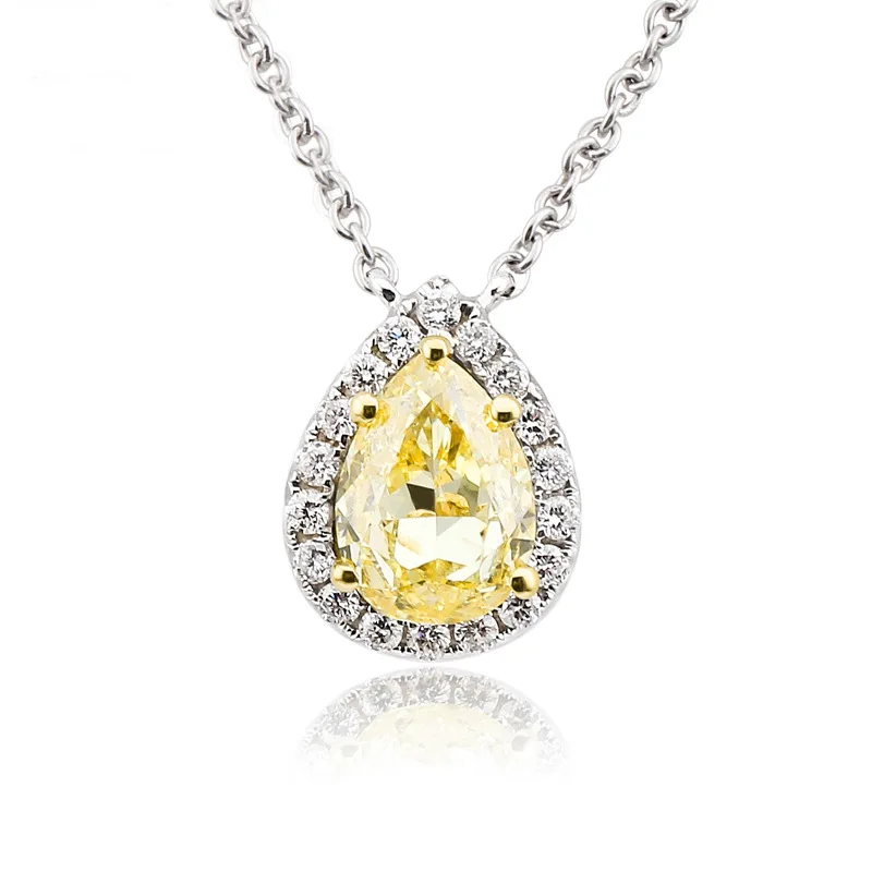 MIQIAO S925 Sterling Silver Yellow Drop Diamond Crystal Pendant Luxury Vintage Collar Chains Necklace for Women Couple Wedding
MIQIAO S925 Sterling Silver Yellow Drop Diamond Crystal Pendant Luxury Vintage Collar Chains Necklace for Women Couple Wedding