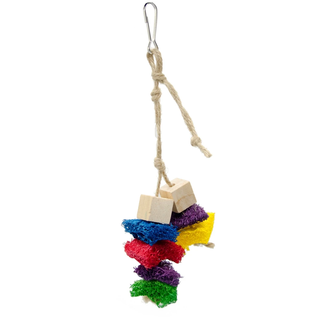 Parrot Bird Chewing Toy Wooden Natural Colorful Bird Block Toy Parakeet Playing Toy Hanging Loofah Rope Toy For Birds Parrot
Parrot Bird Chewing Toy Wooden Natural Colorful Bird Block Toy Parakeet Playing Toy Hanging Loofah Rope Toy For Birds Parrot