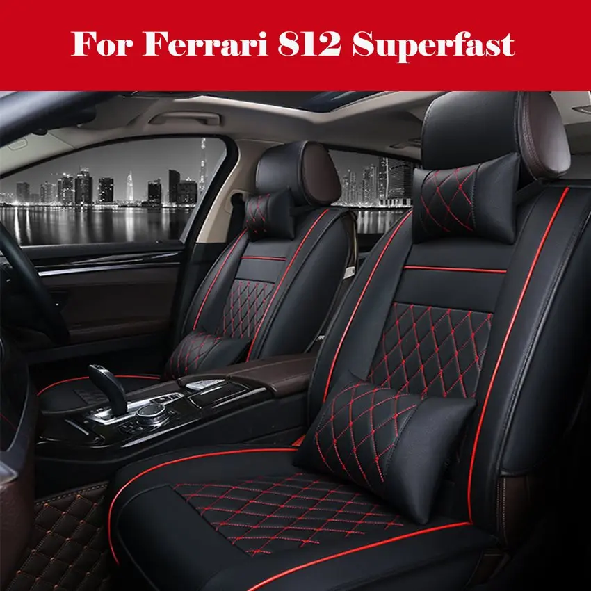 5 Car Seat Covers Full Set with Waterproof Leather Universal for Sedan SUV Truck Seat cushion For Ferrari 812 Superfast
5 Car Seat Covers Full Set with Waterproof Leather Universal for Sedan SUV Truck Seat cushion For Ferrari 812 Superfast