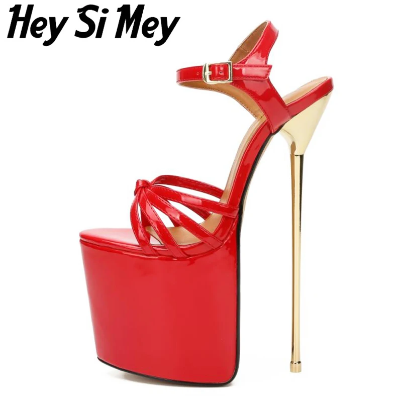 Hey Si Mey Women's Sandals 2021 Summer New Patent Leather Waterproof Platform High Heels 22cm Metal Heel Plus Size Female Shoes
Hey Si Mey Women's Sandals 2021 Summer New Patent Leather Waterproof Platform High Heels 22cm Metal Heel Plus Size Female Shoes