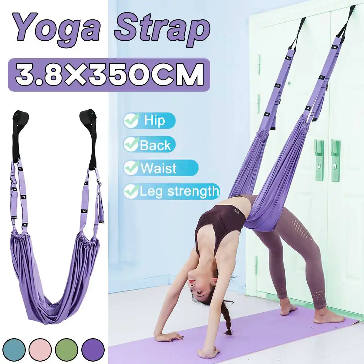 Aerial Yoga Rope Stretch The Leg Splits Practic Elastic Stretch Bar and Bends Down To Stretch Yoga Handstand Training Device
Aerial Yoga Rope Stretch The Leg Splits Practic Elastic Stretch Bar and Bends Down To Stretch Yoga Handstand Training Device