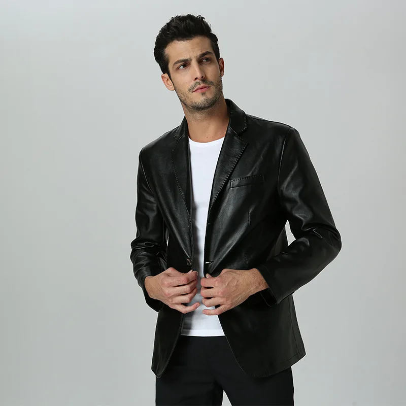 Spring Autumn Faux Leather Jacket Boy Fashion Business Casual Black PU Leather Oversized Man Jacket Xxxl Long Sleeve Coat Men
Spring Autumn Faux Leather Jacket Boy Fashion Business Casual Black PU Leather Oversized Man Jacket Xxxl Long Sleeve Coat Men