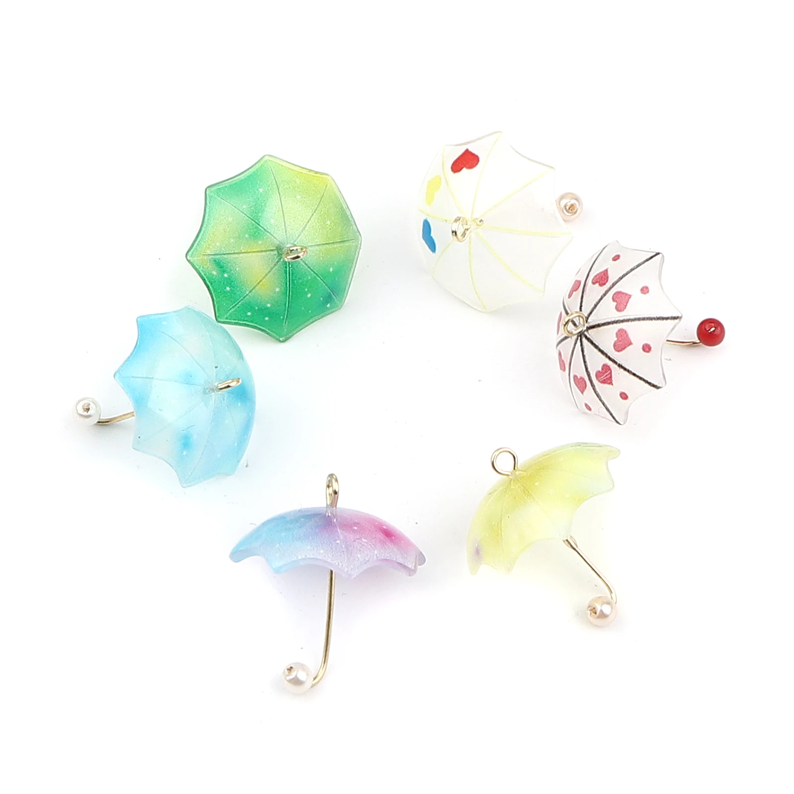 5 PCs Resin Umbrella Heart Charms Zinc Based Alloy Gold Color Imitation Pearl For DIY Earring Necklace Jewelry Making 20mmx18mm
5 PCs Resin Umbrella Heart Charms Zinc Based Alloy Gold Color Imitation Pearl For DIY Earring Necklace Jewelry Making 20mmx18mm