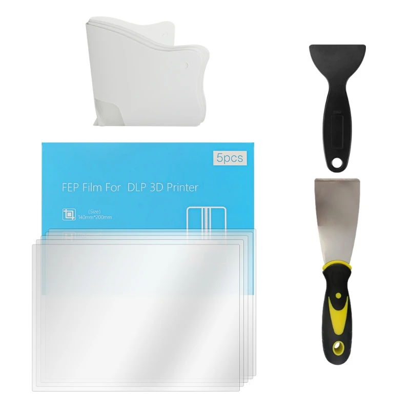 H7JA 17Pcs Set FEP Release Films 7.87X5.51in High Transmittance with Spatulas10 Filters Funnel for UV DLP 3D Printer Creality
H7JA 17Pcs Set FEP Release Films 7.87X5.51in High Transmittance with Spatulas10 Filters Funnel for UV DLP 3D Printer Creality