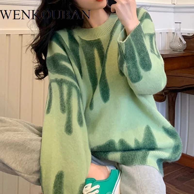 Striped Knitted Sweaters Women Autumn Winter Long Jumpers Oversized Pullovers Streetwear Loose Outerwear Sueter Mujer 2021
Striped Knitted Sweaters Women Autumn Winter Long Jumpers Oversized Pullovers Streetwear Loose Outerwear Sueter Mujer 2021