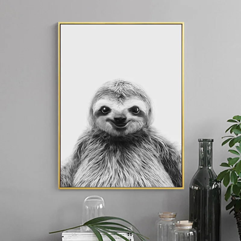 Black and White Sloth Canvas Poster Animal Nursery Print Wall Art Painting Nordic Kids Decoration Picture Children Bedroom Decor
Black and White Sloth Canvas Poster Animal Nursery Print Wall Art Painting Nordic Kids Decoration Picture Children Bedroom Decor