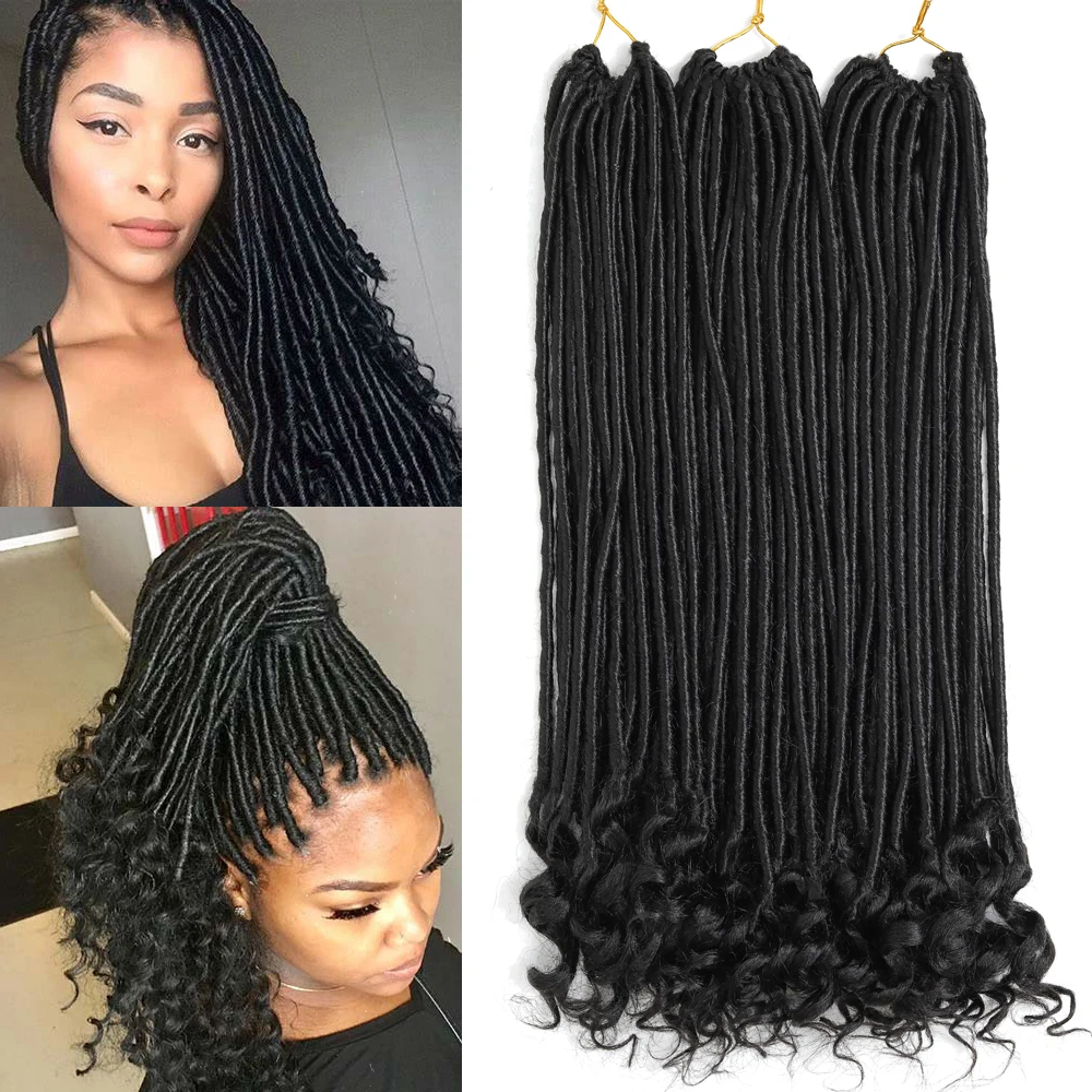 Svolna Goddess Faux Locs Crochet Hair 20 Inch Synthetic Braiding Hair with Curly Ends Braids Extensions
Svolna Goddess Faux Locs Crochet Hair 20 Inch Synthetic Braiding Hair with Curly Ends Braids Extensions