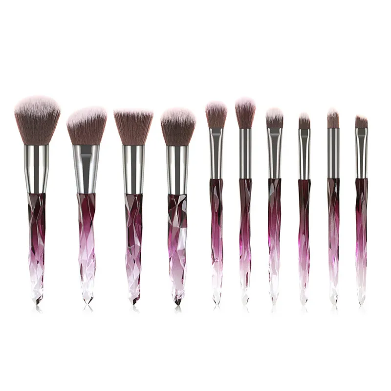 10Pcs Crystal Handle Makeup Brushes Powder Blush Foundation Soft Synthetic Hair Women Make Up Tool Kits Maquiagem 
10Pcs Crystal Handle Makeup Brushes Powder Blush Foundation Soft Synthetic Hair Women Make Up Tool Kits Maquiagem