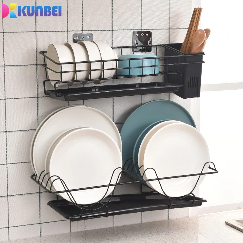KUNBEI Stainless steel Kitchen Racks and Holders Wall-mounted Punch-free Dish Drainer Plate Drying Rack Organizer Utensil Holder
KUNBEI Stainless steel Kitchen Racks and Holders Wall-mounted Punch-free Dish Drainer Plate Drying Rack Organizer Utensil Holder