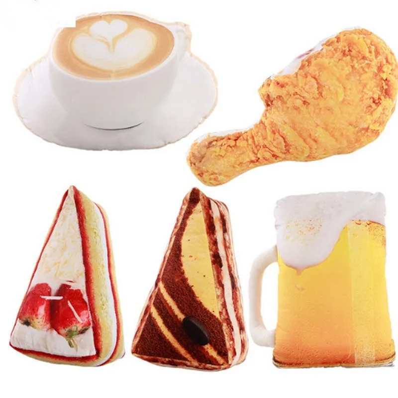 3D Simulation Food Shape Plush Pillow Creative Cake Coffee Beer Plush Toys Stuffed Sofa Cushion Home Decor Funny Gifts for Kids
3D Simulation Food Shape Plush Pillow Creative Cake Coffee Beer Plush Toys Stuffed Sofa Cushion Home Decor Funny Gifts for Kids