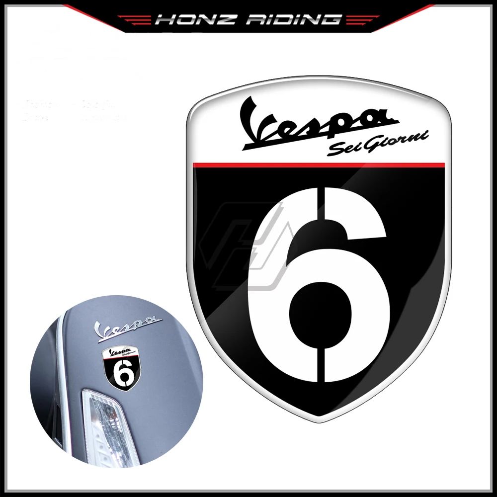 Наклейка номер 6 для скутера серии Vespa 2 Sei days GTS 300 250 300ie Sprint 50 150 | Автомобили и