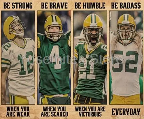 Green Bay Football Team Poster Packers Fußball Poster Werden Stark, Wenn Sie sind Schwach Poster Home Home Decor Badezimmer Meta
Green Bay Football Team Poster Packers Fußball Poster Werden Stark, Wenn Sie sind Schwach Poster Home Home Decor Badezimmer Meta
