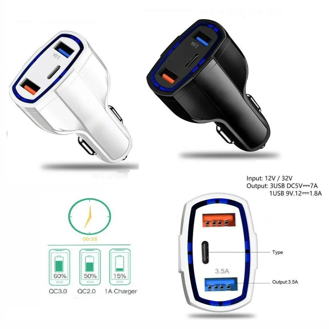 Car Charger Compatible for Mobile Cell Phone Dual USB Fast charging 12V Dual USB Port Car Charger QC3.0 Type-C Socket
Car Charger Compatible for Mobile Cell Phone Dual USB Fast charging 12V Dual USB Port Car Charger QC3.0 Type-C Socket