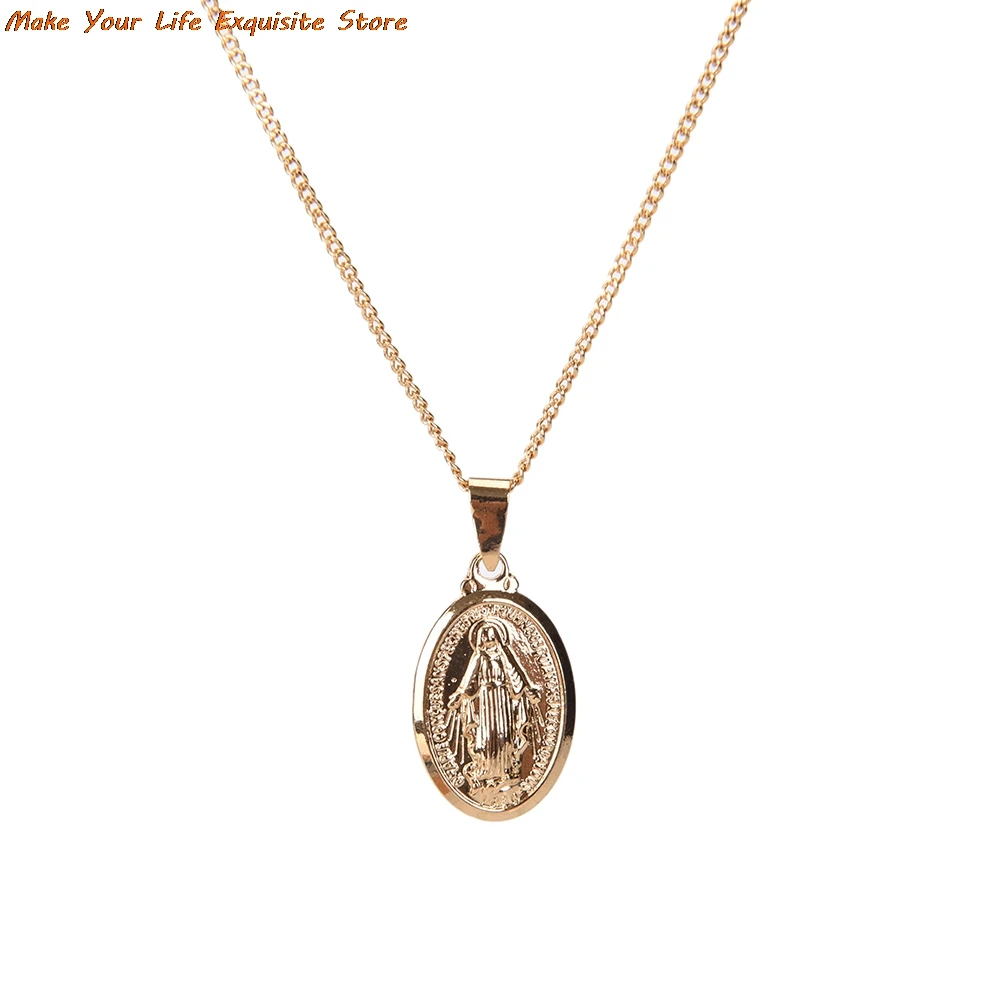 Virgin Mary Necklace Christmas Gifts Silve Color Women Men Jewelry Cross Pendant Necklaces
Virgin Mary Necklace Christmas Gifts Silve Color Women Men Jewelry Cross Pendant Necklaces