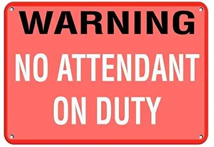 Crysss Warning Sign Warning No Attendant On Duty Activity Sign Pool Signs Road Sign Business Sign 8X12 Inches Aluminum
Crysss Warning Sign Warning No Attendant On Duty Activity Sign Pool Signs Road Sign Business Sign 8X12 Inches Aluminum