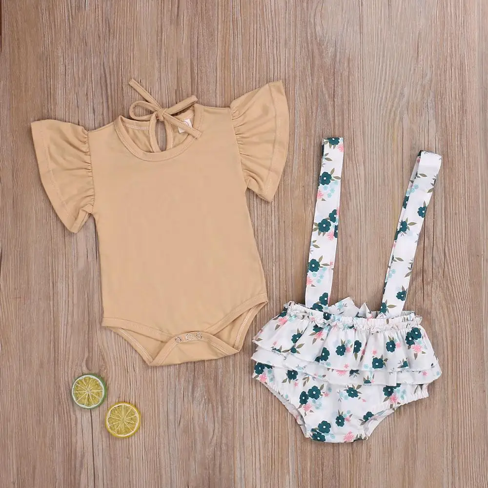 2020 Toddler Infant Baby Girl Summer Clothes Set Short Sleeve O-neck Bodysuit Floral Strap Ruffle Shorts Outfits Clothing 0-24M
2020 Toddler Infant Baby Girl Summer Clothes Set Short Sleeve O-neck Bodysuit Floral Strap Ruffle Shorts Outfits Clothing 0-24M