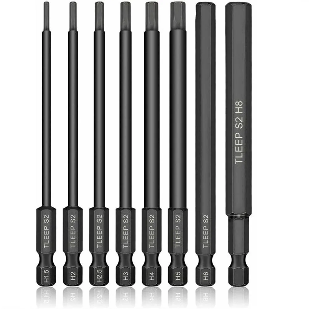 8PCS Drill Bit Set Hex Head Allen Wrench Screwdriver Socket 100mm 1/4" Shank Metric Tip Hex Screwdriver Socket Bit
8PCS Drill Bit Set Hex Head Allen Wrench Screwdriver Socket 100mm 1/4" Shank Metric Tip Hex Screwdriver Socket Bit