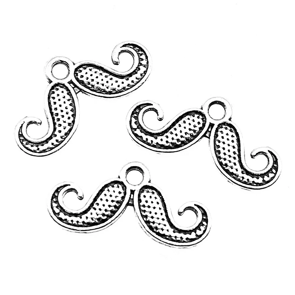 40Pcs 20x10mm Moustache Beard Charms Hand Made Jewelry Findings For Jewelry Making Antique Silver Color Alloy Charms
40Pcs 20x10mm Moustache Beard Charms Hand Made Jewelry Findings For Jewelry Making Antique Silver Color Alloy Charms