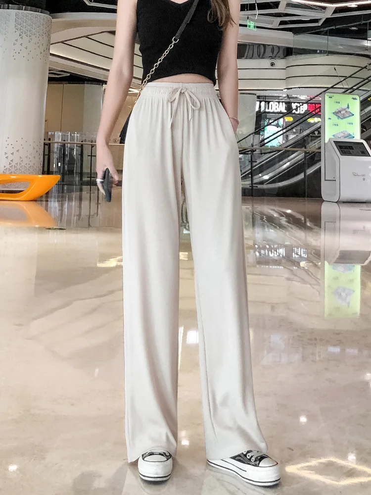 Ice silk свободные штаны для женщин с высокой талией Maillot De Bain Femme падение ощущения
Ice silk свободные штаны для женщин с высокой талией Maillot De Bain Femme падение ощущения