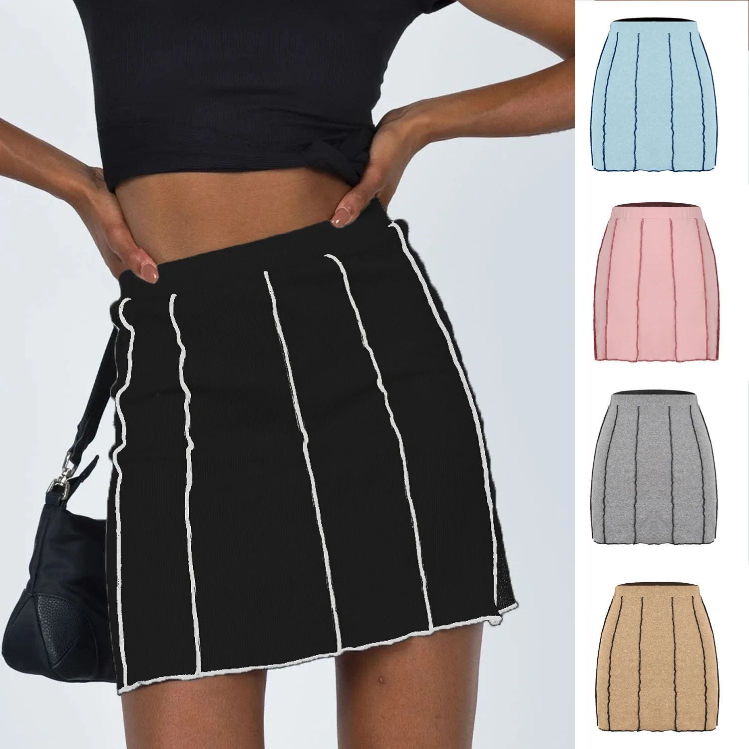 Womens Summer Mini Skirt Elastic Sexy Skirts Woman Skirts Harajuku 2021 Spring Period Ladies Knitting Thread Side Draw String
Womens Summer Mini Skirt Elastic Sexy Skirts Woman Skirts Harajuku 2021 Spring Period Ladies Knitting Thread Side Draw String