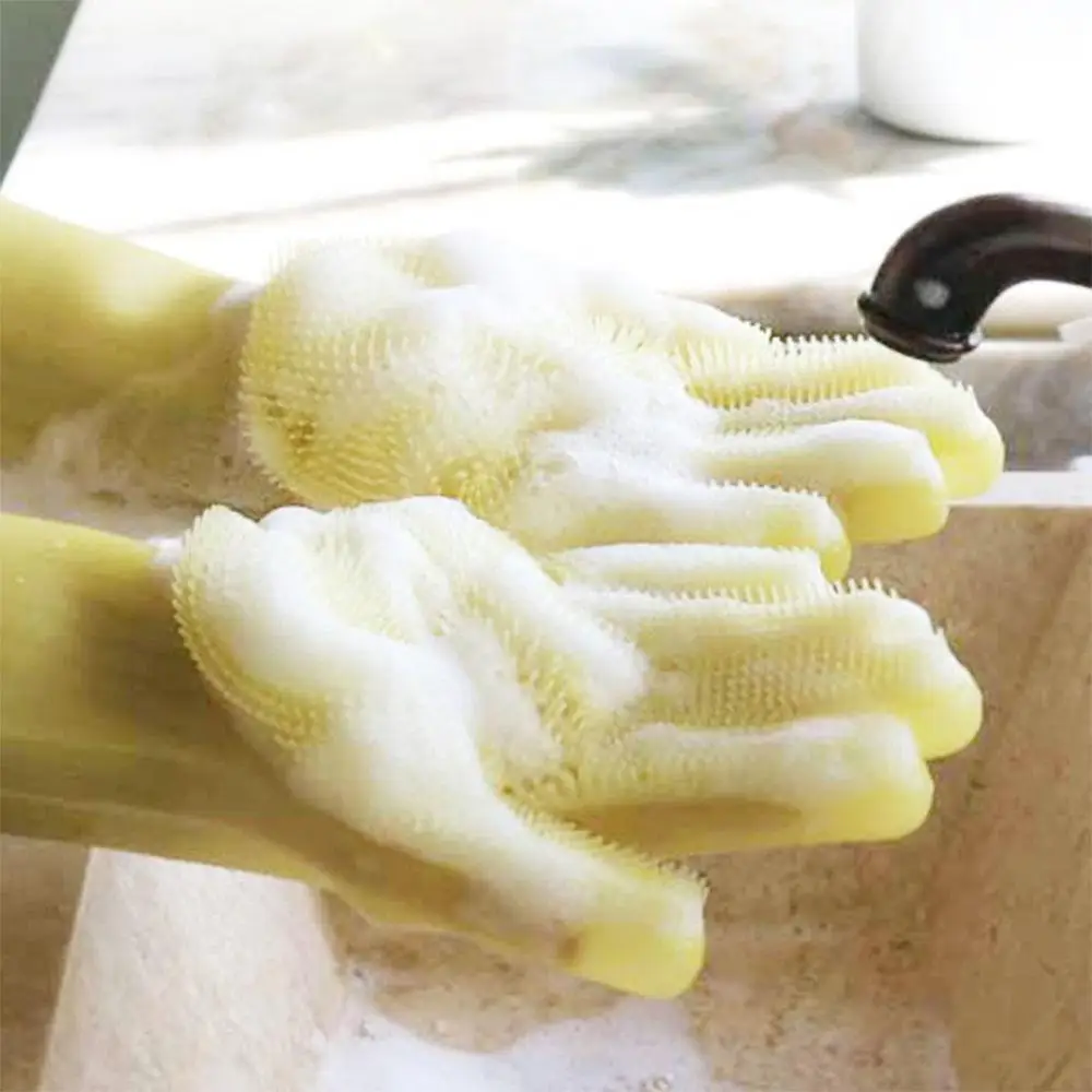 Magic Silicone Rubber Dish Washing Gloves Eco-Friendly Scrubber Cleaning For Multipurpose Kitchen Bed Bathroom Hair Care
Magic Silicone Rubber Dish Washing Gloves Eco-Friendly Scrubber Cleaning For Multipurpose Kitchen Bed Bathroom Hair Care