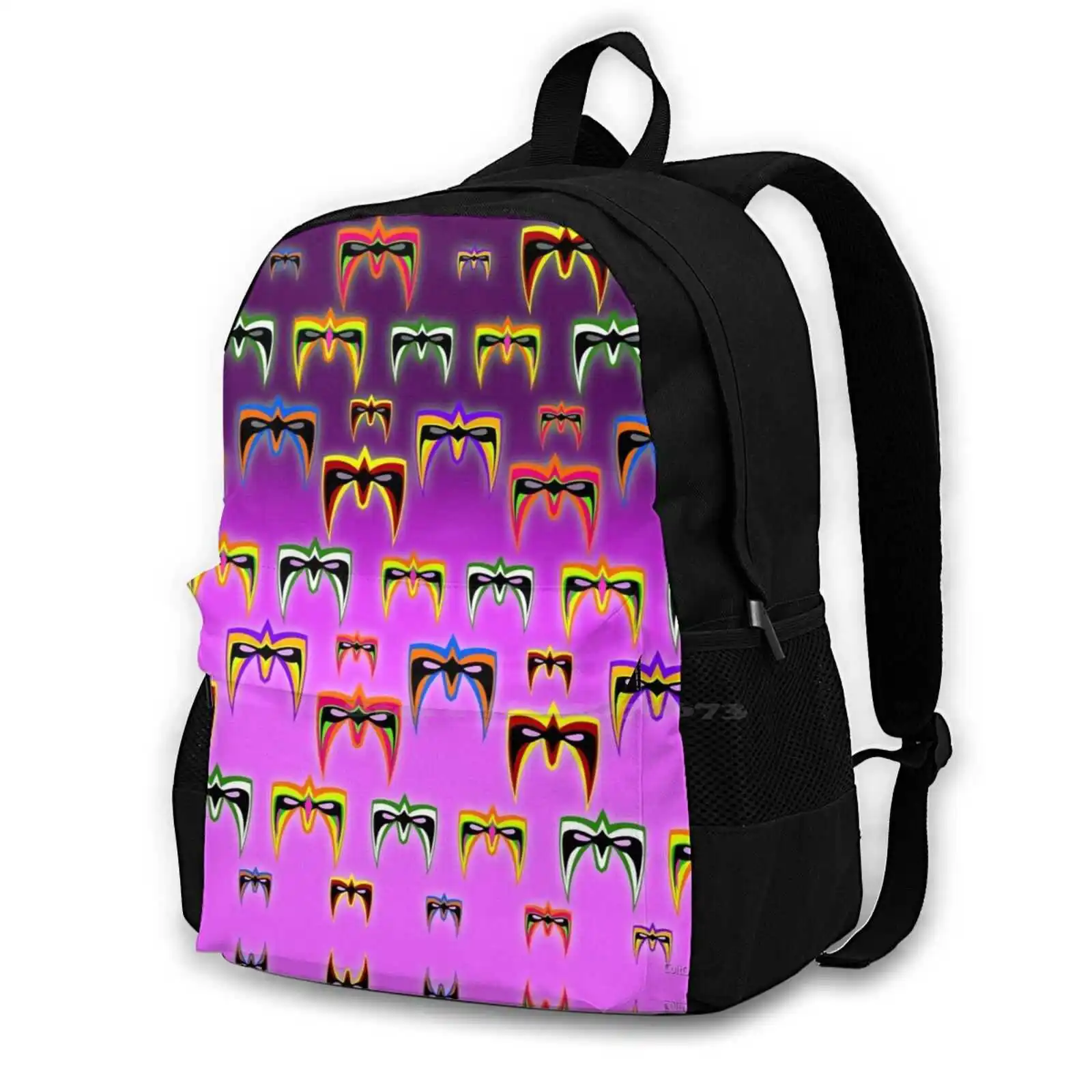 

Ultimate Warrior-Inspired Pattern Backpacks For Men Women Teenagers Girls Bags Ultimate Warrior Hbk Heartbreak Kid Dx