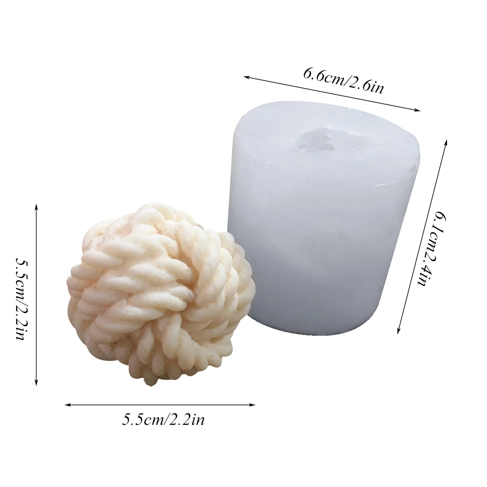 Woolen Candle Cake Silicone Mold Wax Making Tool Woolen Ball Design Handmade Mousse Pudding Soap Gypsum Making Candy Mould Decor
Woolen Candle Cake Silicone Mold Wax Making Tool Woolen Ball Design Handmade Mousse Pudding Soap Gypsum Making Candy Mould Decor