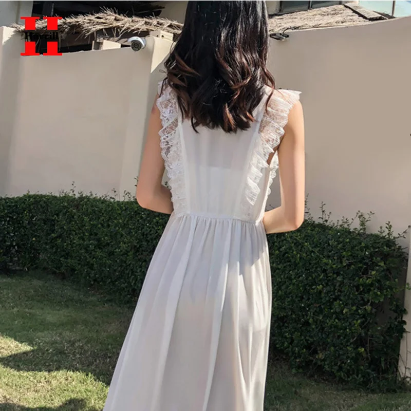 Lace Mid-Calf Dresses Female Sweet A-Line Dress Summer Women Clothes Solid Color V-Neck Summer Dress Ladies Sundresses
Lace Mid-Calf Dresses Female Sweet A-Line Dress Summer Women Clothes Solid Color V-Neck Summer Dress Ladies Sundresses