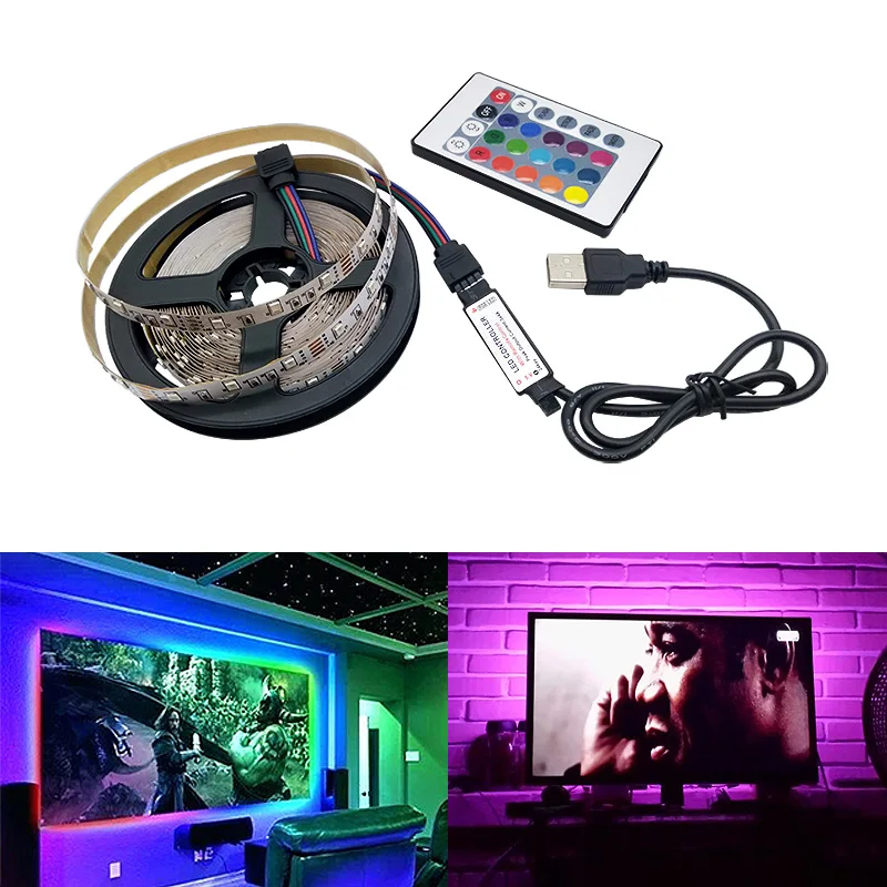 5V 3528 USB СВЕТОДИОДНЫЙ светильник полосы длина 1 метр 5 метров теплый белый холодный
