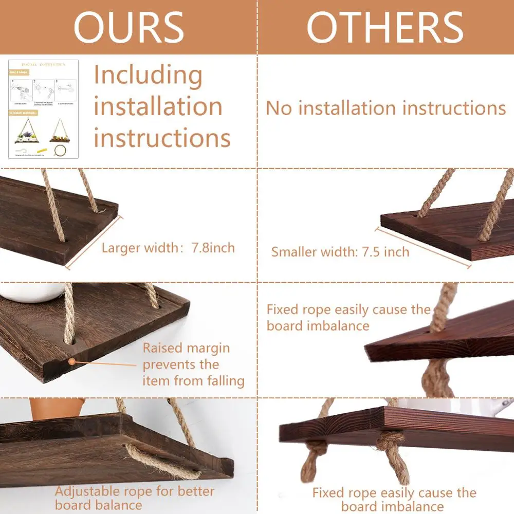 Floating Wall Shelves Wooden Hanging Shelf for Kitchen Bedroom Living Room Bath Decor Wooden Plant Shelf Storage Rack
Floating Wall Shelves Wooden Hanging Shelf for Kitchen Bedroom Living Room Bath Decor Wooden Plant Shelf Storage Rack
