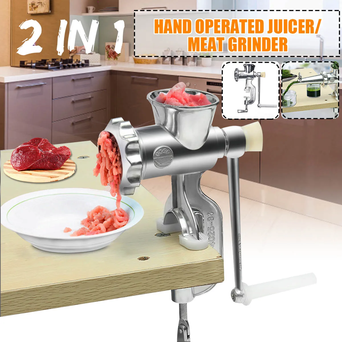Manual Meat Grinder & Sausage Noodle Dishes Crank Handheld Food Processor Meat Chopper Mincer Household Kitchen Cooking Tools
Manual Meat Grinder & Sausage Noodle Dishes Crank Handheld Food Processor Meat Chopper Mincer Household Kitchen Cooking Tools