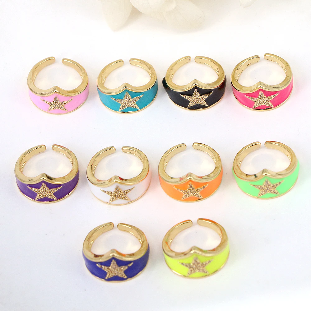 10PCS, Vintage Fashion Multicolor Star Rings Wedding Enamel Ring For Women Statement Geometric Rings Jewelry
10PCS, Vintage Fashion Multicolor Star Rings Wedding Enamel Ring For Women Statement Geometric Rings Jewelry