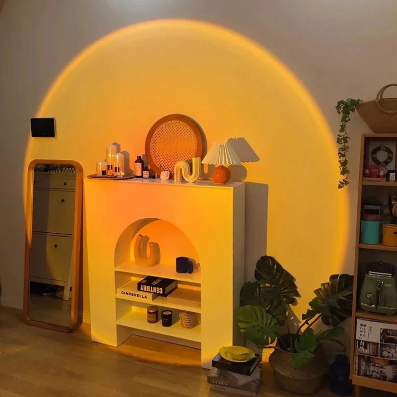 Upgrade Rainbow Sunset Projector Lamp Atmosphere Light Home Coffee Shop Background Wall Decoration Remote Control Sunset Lamps
Upgrade Rainbow Sunset Projector Lamp Atmosphere Light Home Coffee Shop Background Wall Decoration Remote Control Sunset Lamps