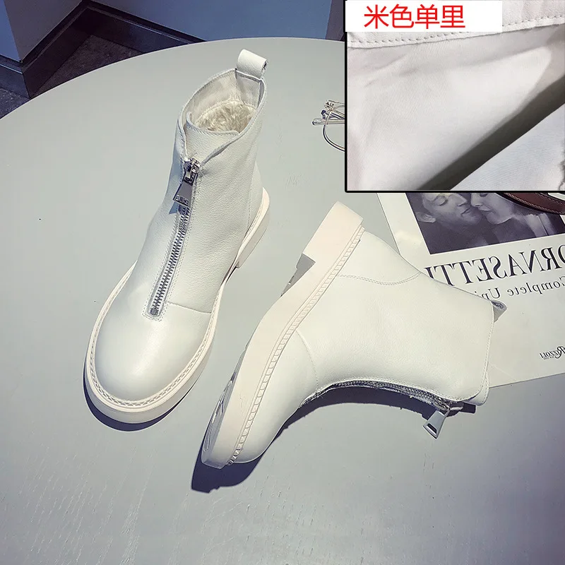 All-match Tide White England Short Boots Women's Boots Boots 2019 Handsome Boots
All-match Tide White England Short Boots Women's Boots Boots 2019 Handsome Boots