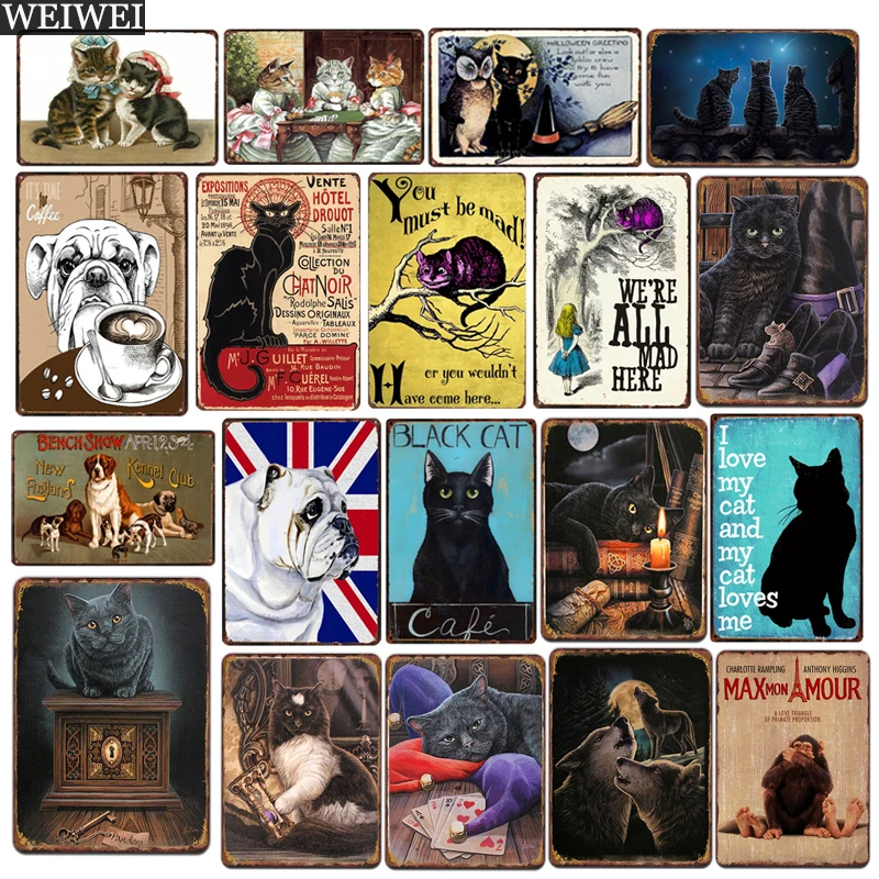 Black Cat Tin Sign Snow Wolf Metal Tin Plate Painting Vintage Shabby Rusted Plaques Bedroom Home Decoration Pin Up Wall Signs
Black Cat Tin Sign Snow Wolf Metal Tin Plate Painting Vintage Shabby Rusted Plaques Bedroom Home Decoration Pin Up Wall Signs
