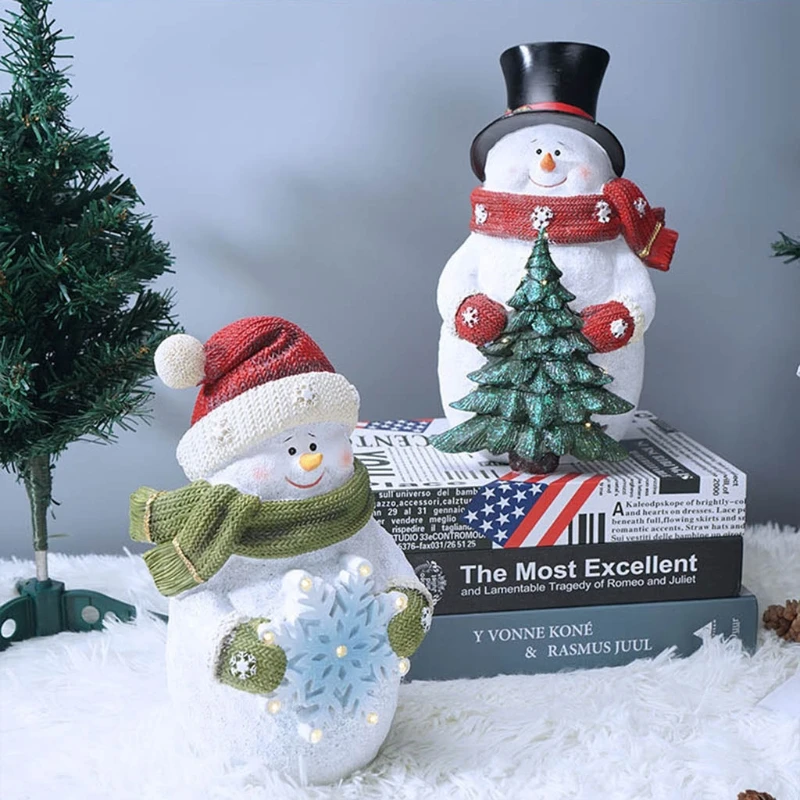 Nordic Style Christmas Snowman Statues with LED Light Cute Cartoon Figurine Luminous Resin Sculpture Night Lamp Decor
Nordic Style Christmas Snowman Statues with LED Light Cute Cartoon Figurine Luminous Resin Sculpture Night Lamp Decor