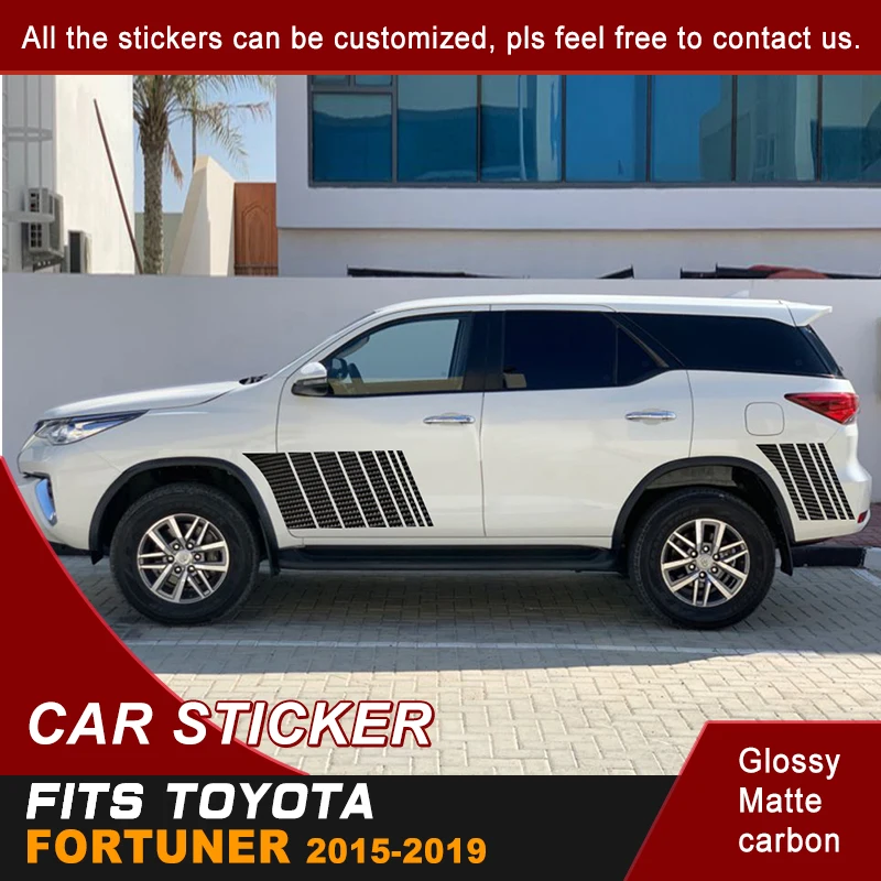 Подходит для Toyota Fortuner 2015, 2016, 2017, 2018, 2019, автомобильные наклейки с боковым кузовом, гоночная полоса, 4x4, графическая фотография, индивидуальный...
Подходит для Toyota Fortuner 2015, 2016, 2017, 2018, 2019, автомобильные наклейки с боковым кузовом, гоночная полоса, 4x4, графическая фотография, индивидуальный...
