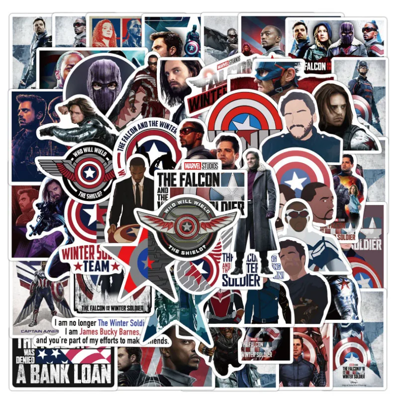 10/30/50Pcs/Set Falcon and winter soldier Graffiti Waterproof Skateboard Travel Suitcase Phone Laptop Luggage Stickers Cute
10/30/50Pcs/Set Falcon and winter soldier Graffiti Waterproof Skateboard Travel Suitcase Phone Laptop Luggage Stickers Cute